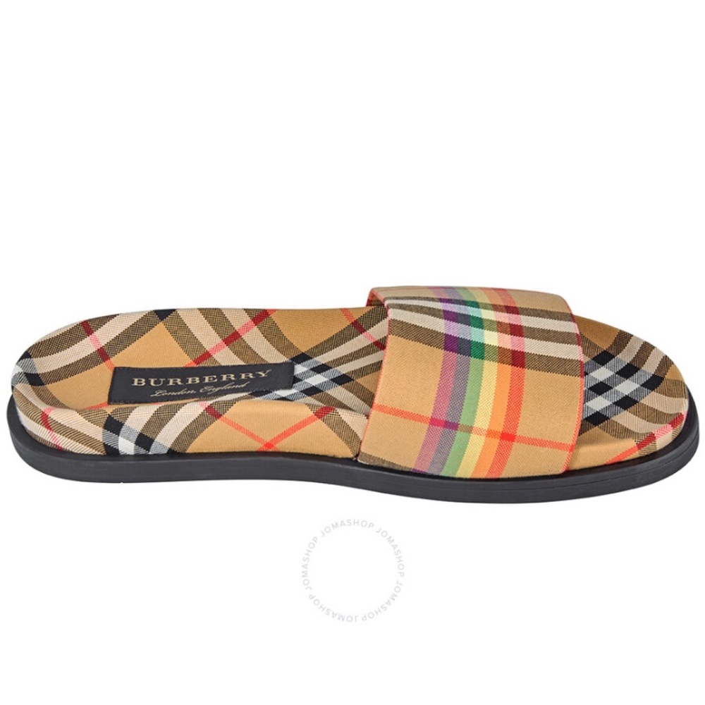 Burberry Women's Rainbow Vintage Check Slide Woman US 6-6.5 /23.5 cm⭐️⭐️⭐️⭐️ - Picture 4 of 17
